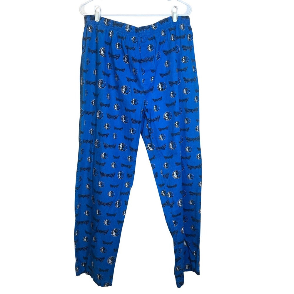NBA Y2K Lounge Wear Dallas Mavericks Basketball Pajama Pants Sports Blue SZ XL
